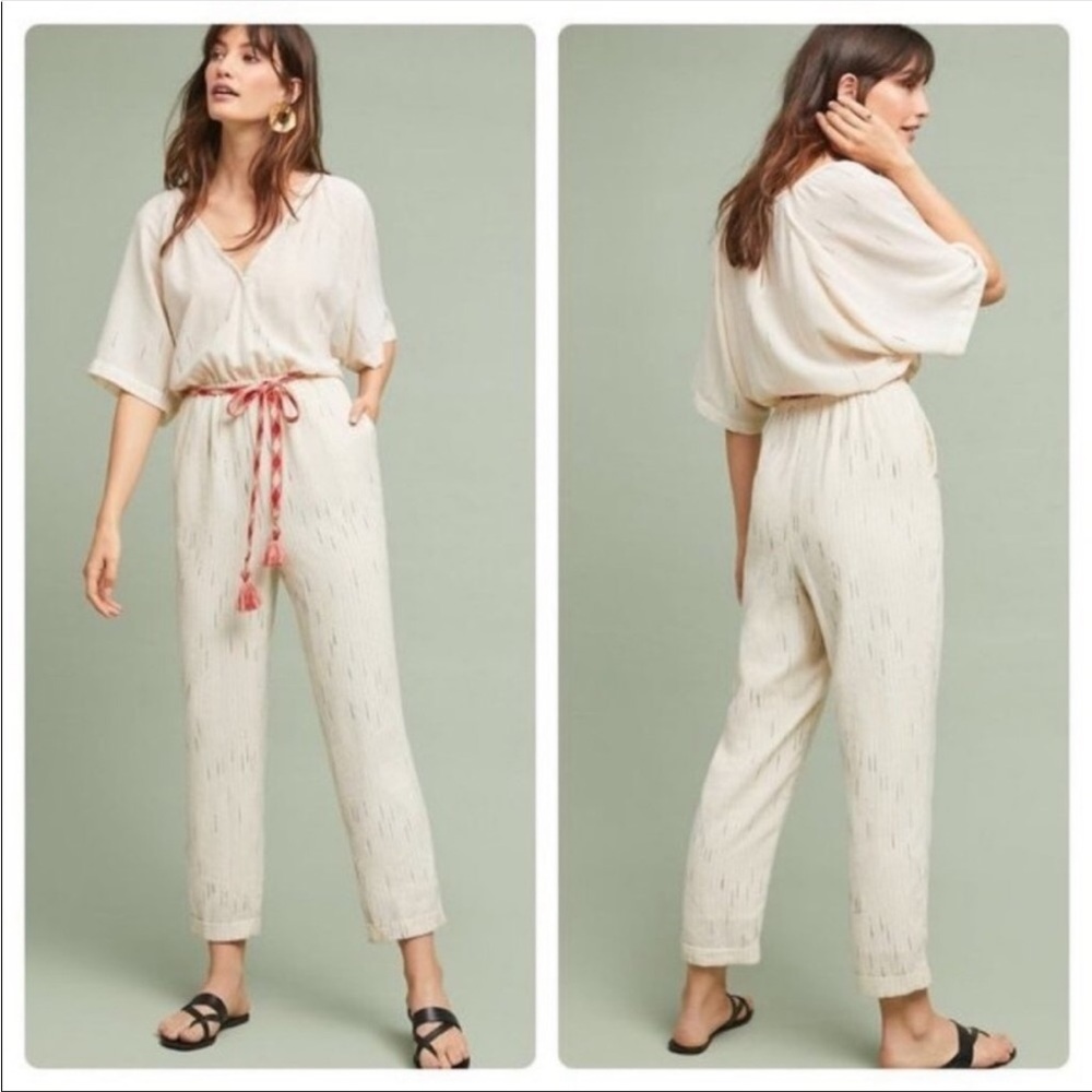 Anthropologie Feather and Bone Jumpsuit
